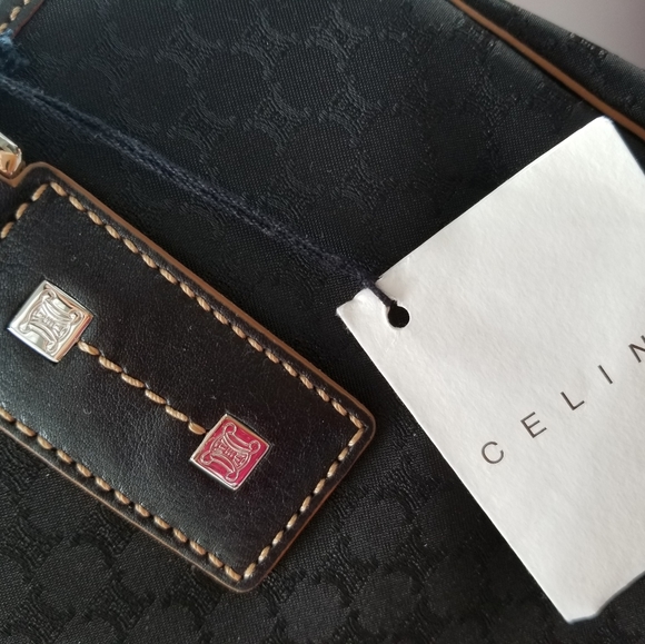 Celine Canvas, Leather Trim Tote - Picture 6 of 8